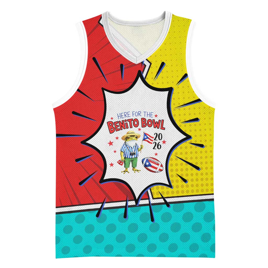 Benito Bowl Puerto Rican Frog Basketball Jersey Playful Pop‑Culture Game Day