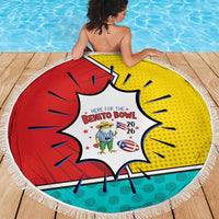 Benito Bowl Puerto Rican Frog Beach Blanket Playful Pop‑Culture Game Day