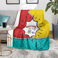 Benito Bowl Puerto Rican Frog Blanket Playful Pop‑Culture Game Day