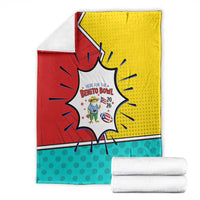 Benito Bowl Puerto Rican Frog Blanket Playful Pop‑Culture Game Day