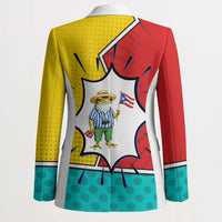 Benito Bowl Puerto Rican Frog Blazer Playful Pop‑Culture Game Day