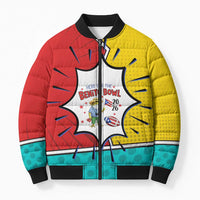 Benito Bowl Puerto Rican Frog Bomber Puffer Jacket Playful Pop‑Culture Game Day