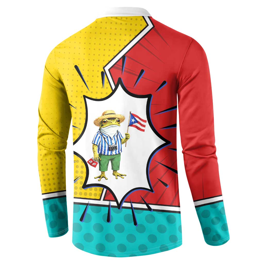 Benito Bowl Puerto Rican Frog Button Sweatshirt Playful Pop‑Culture Game Day