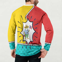 Benito Bowl Puerto Rican Frog Button Sweatshirt Playful Pop‑Culture Game Day