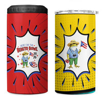 Benito Bowl Puerto Rican Frog 4 in 1 Can Cooler Tumbler Playful Pop‑Culture Game Day