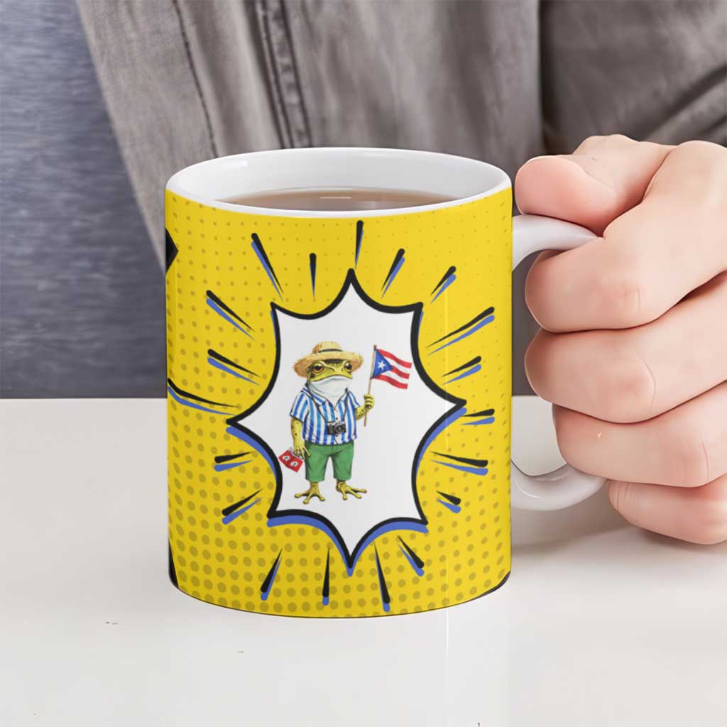 Benito Bowl Puerto Rican Frog Ceramic Mug Playful Pop‑Culture Game Day