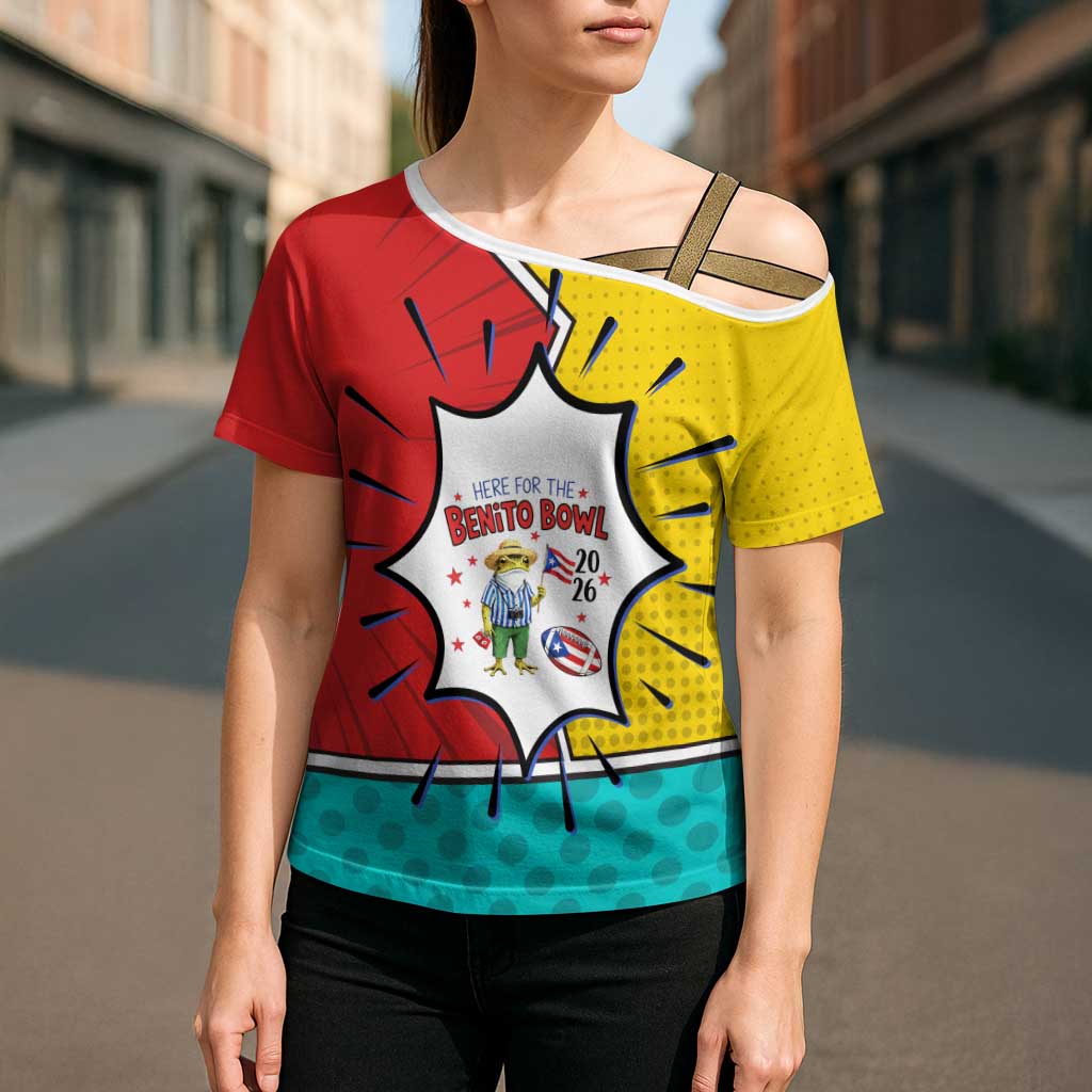 Benito Bowl Puerto Rican Frog Cross Shoulder Shirt Playful Pop‑Culture Game Day
