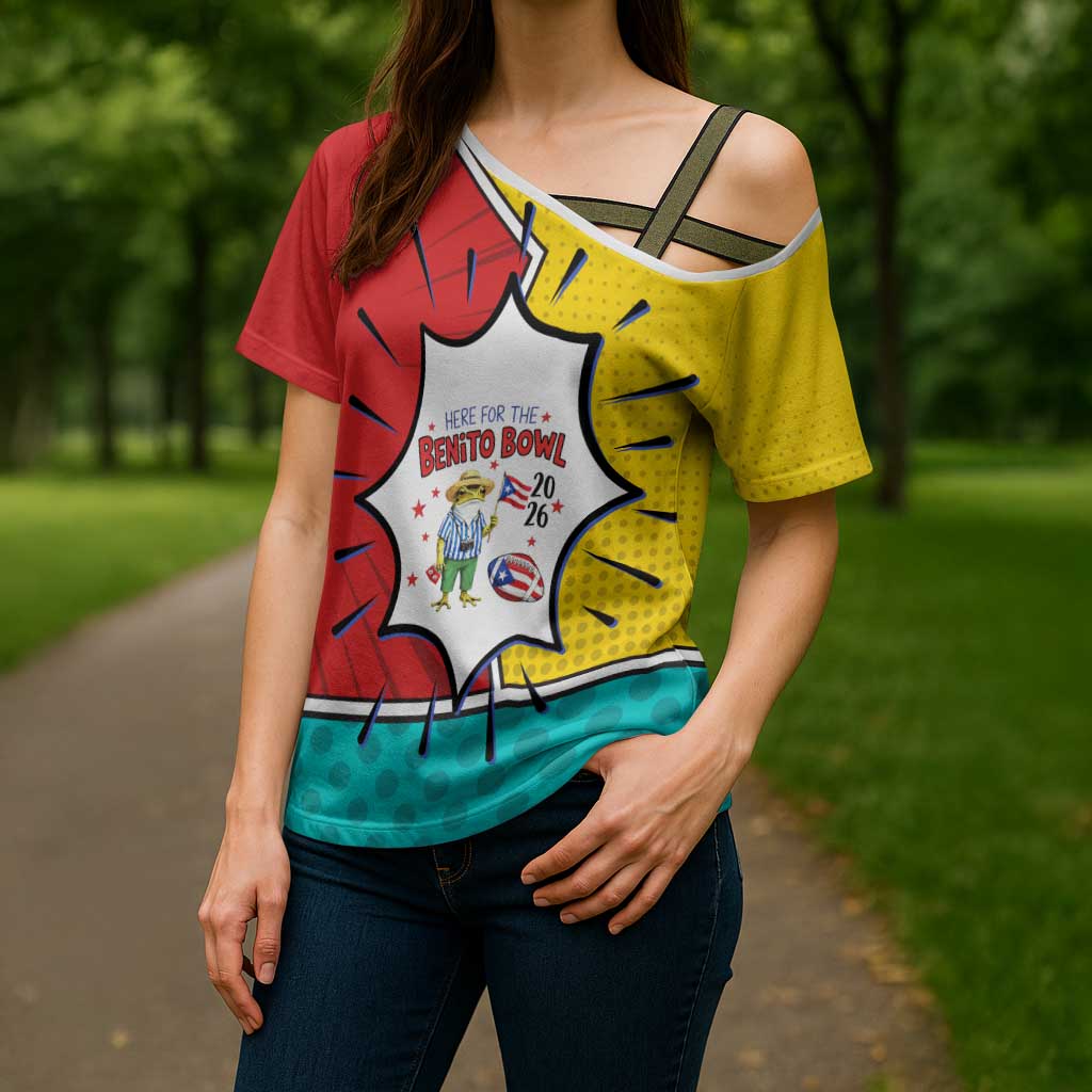 Benito Bowl Puerto Rican Frog Cross Shoulder Shirt Playful Pop‑Culture Game Day