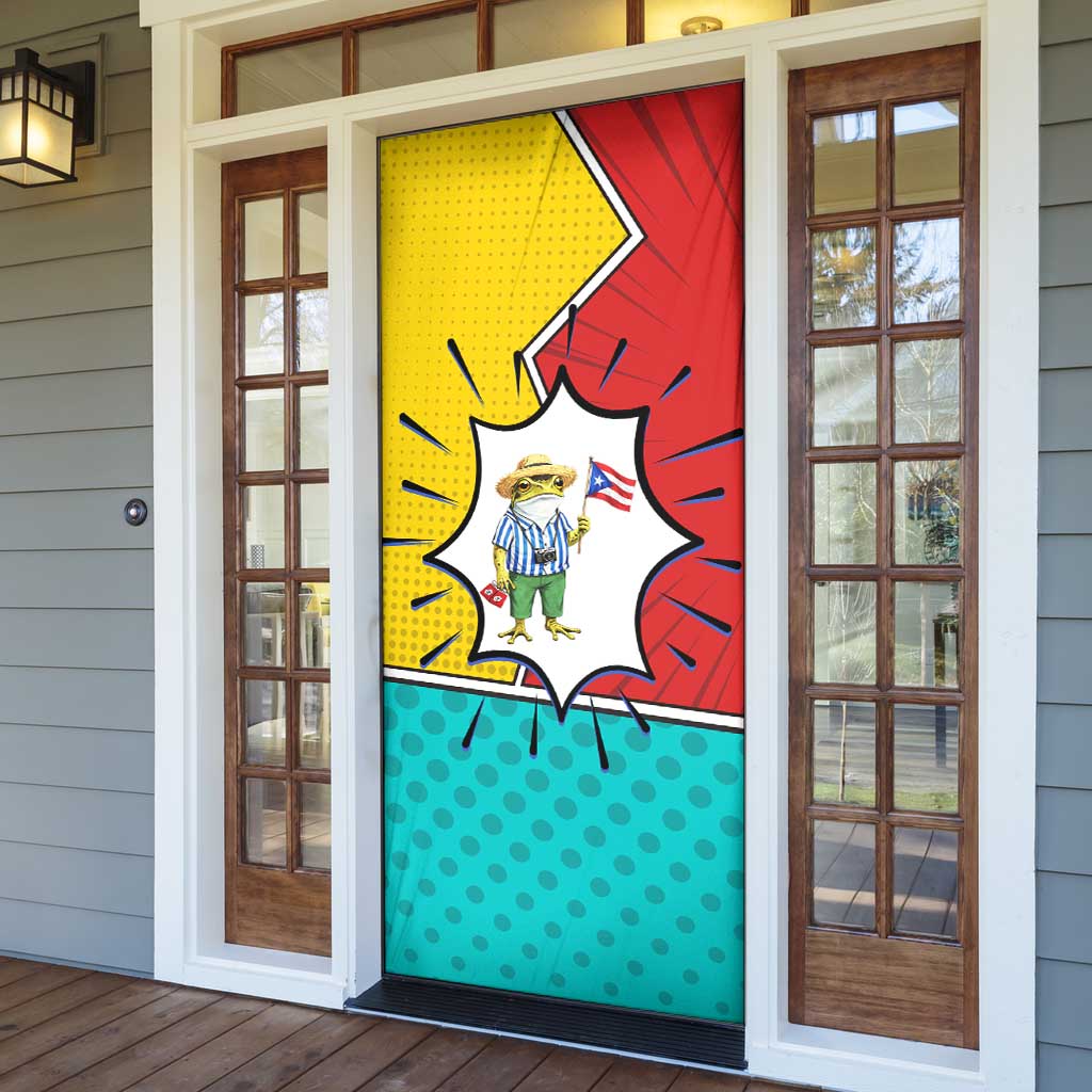 Benito Bowl Puerto Rican Frog Door Cover Playful Pop‑Culture Game Day