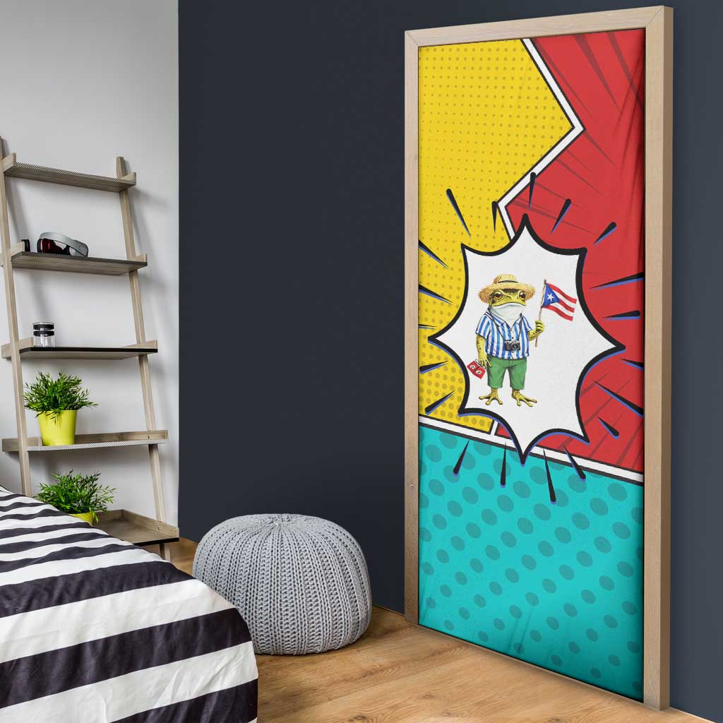 Benito Bowl Puerto Rican Frog Door Cover Playful Pop‑Culture Game Day
