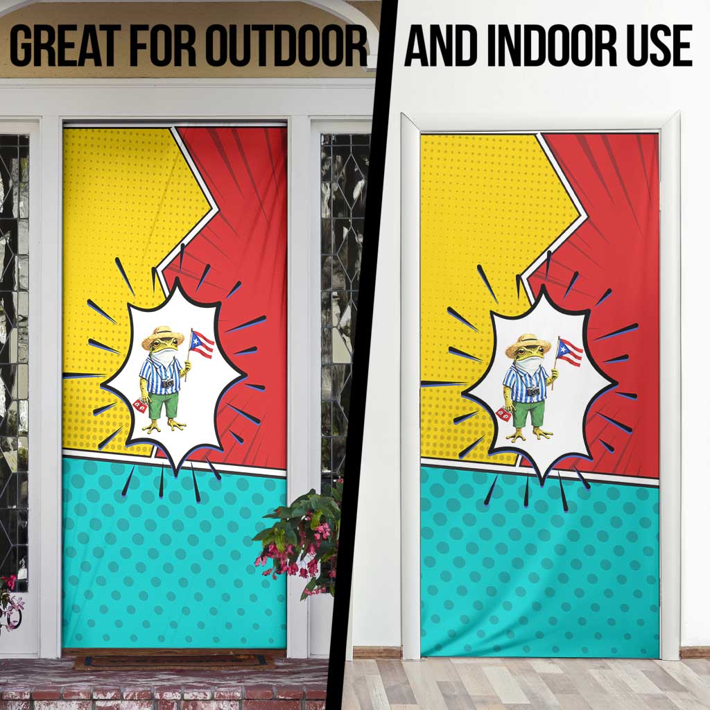 Benito Bowl Puerto Rican Frog Door Cover Playful Pop‑Culture Game Day