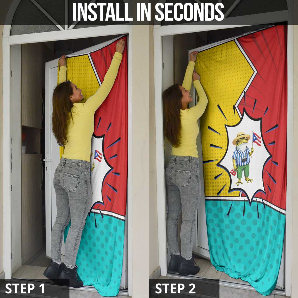 Benito Bowl Puerto Rican Frog Door Cover Playful Pop‑Culture Game Day