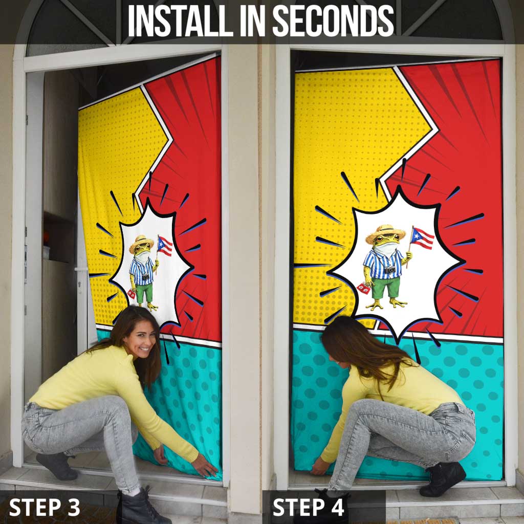 Benito Bowl Puerto Rican Frog Door Cover Playful Pop‑Culture Game Day