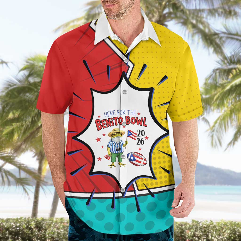 Benito Bowl Puerto Rican Frog Hawaiian Shirt Playful Pop‑Culture Game Day