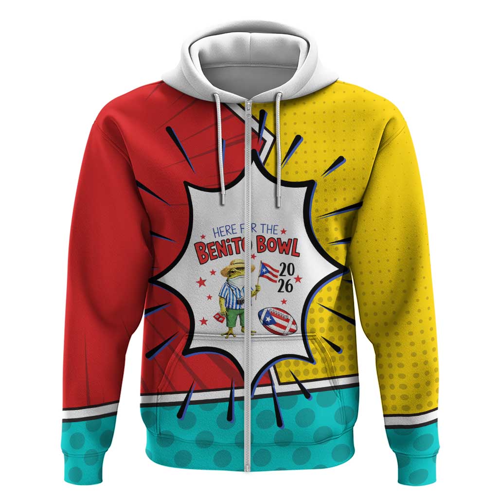 Benito Bowl Puerto Rican Frog Hoodie Playful Pop‑Culture Game Day
