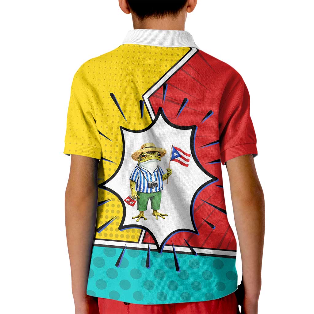 Benito Bowl Puerto Rican Frog Kid Polo Shirt Playful Pop‑Culture Game Day