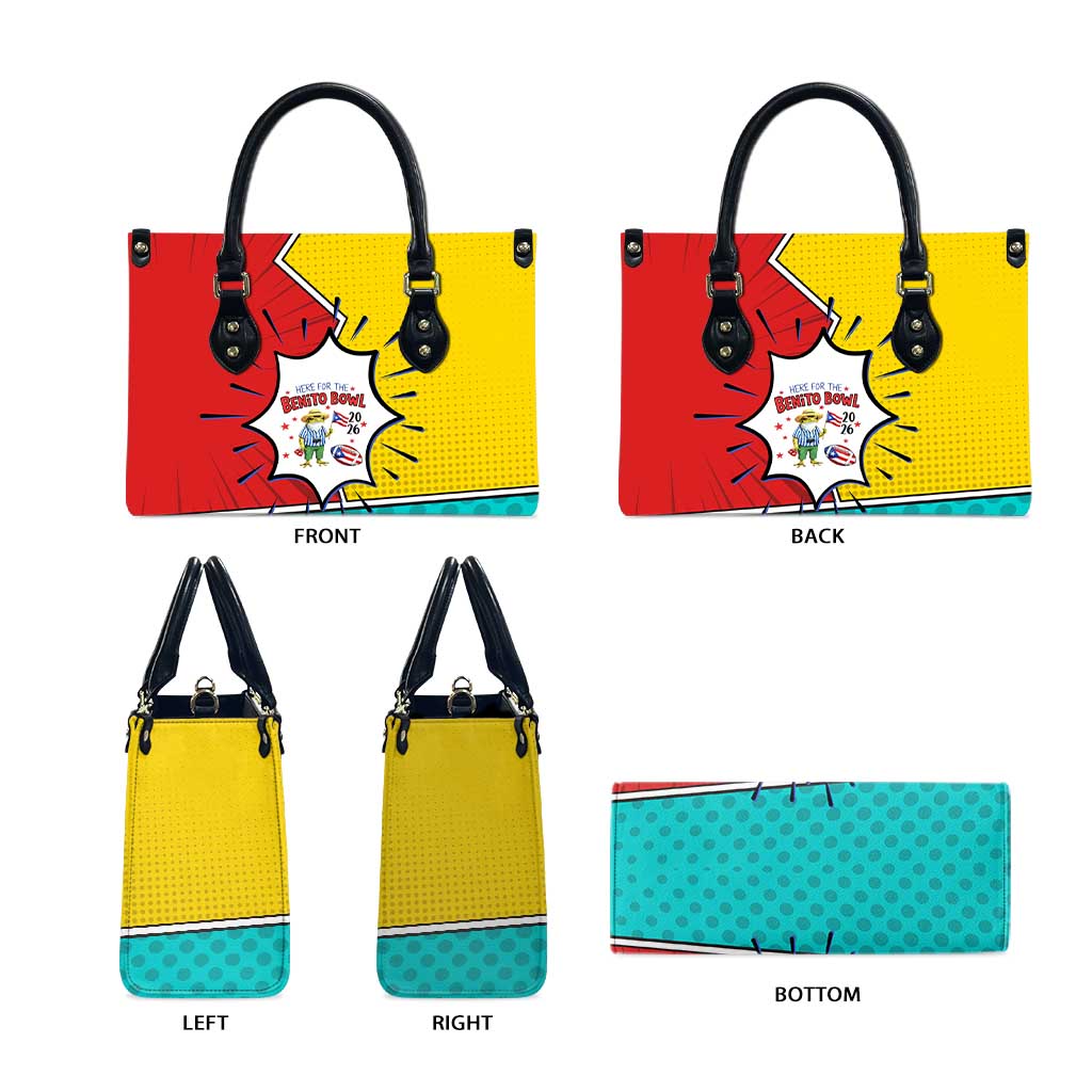 Benito Bowl Puerto Rican Frog Leather Bag Playful Pop‑Culture Game Day