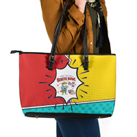 Benito Bowl Puerto Rican Frog Leather Tote Bag Playful Pop‑Culture Game Day
