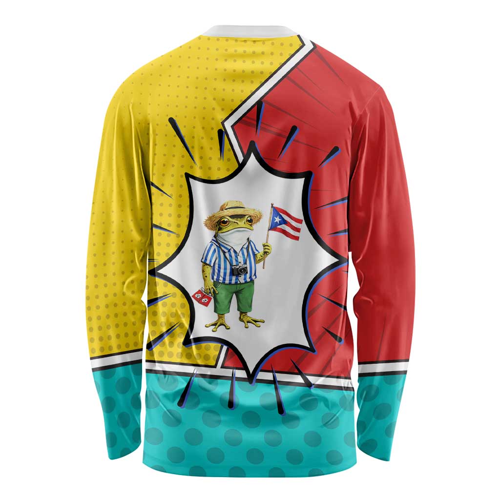Benito Bowl Puerto Rican Frog Long Sleeve Shirt Playful Pop‑Culture Game Day