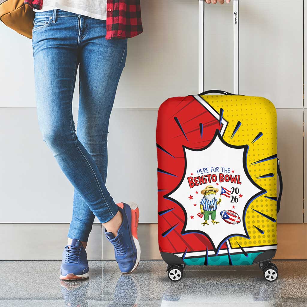 Benito Bowl Puerto Rican Frog Luggage Cover Playful Pop‑Culture Game Day