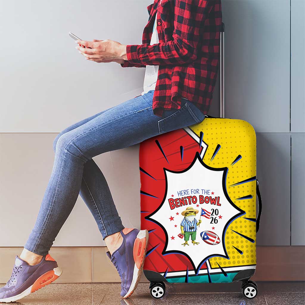 Benito Bowl Puerto Rican Frog Luggage Cover Playful Pop‑Culture Game Day