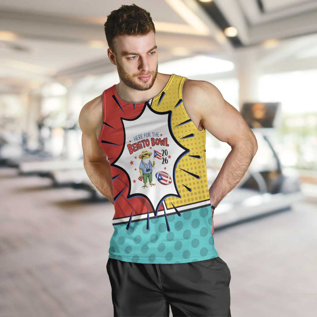 Benito Bowl Puerto Rican Frog Men Tank Top Playful Pop‑Culture Game Day