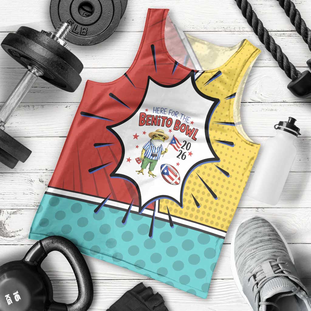 Benito Bowl Puerto Rican Frog Men Tank Top Playful Pop‑Culture Game Day