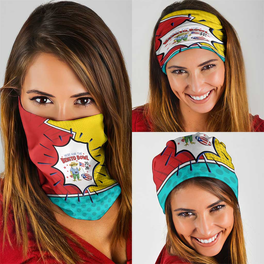 Benito Bowl Puerto Rican Frog Neck Gaiter Playful Pop‑Culture Game Day