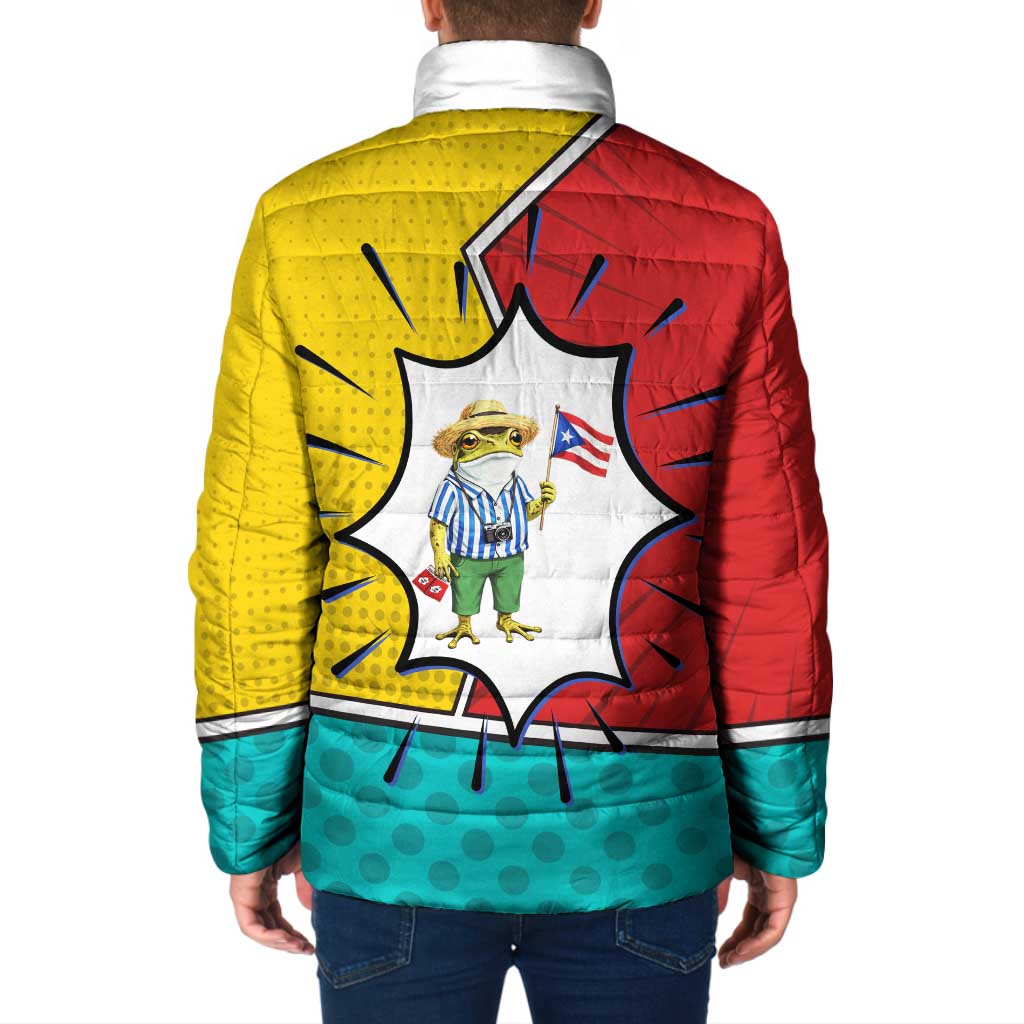 Benito Bowl Puerto Rican Frog Padded Jacket Playful Pop‑Culture Game Day