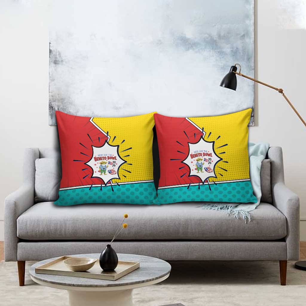 Benito Bowl Puerto Rican Frog Pillow Cover Playful Pop‑Culture Game Day