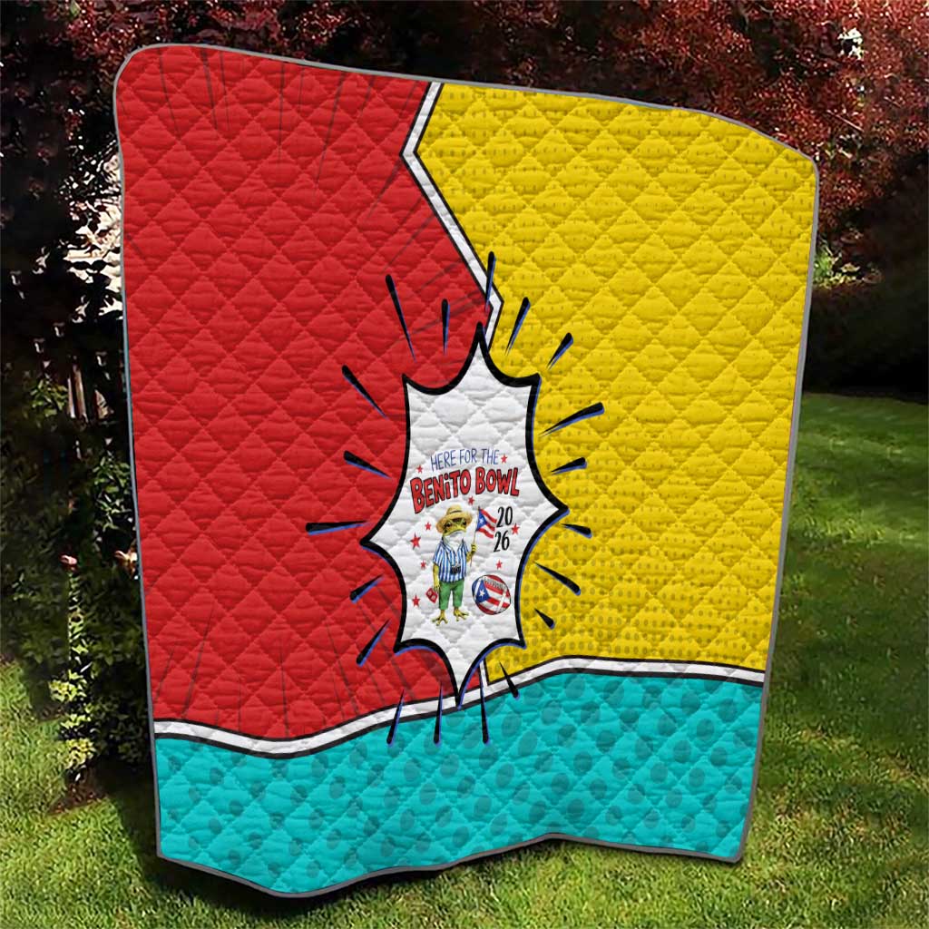 Benito Bowl Puerto Rican Frog Quilt Playful Pop‑Culture Game Day