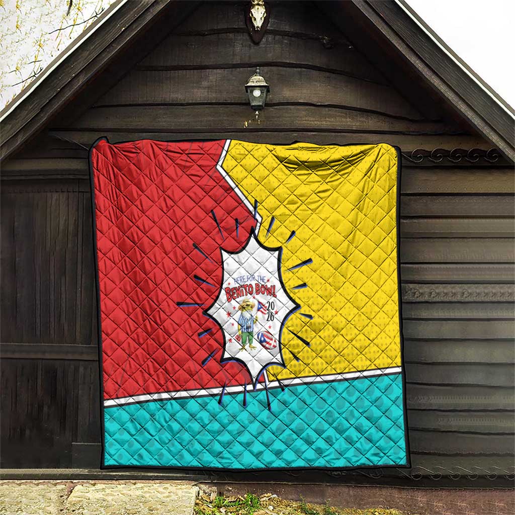 Benito Bowl Puerto Rican Frog Quilt Playful Pop‑Culture Game Day