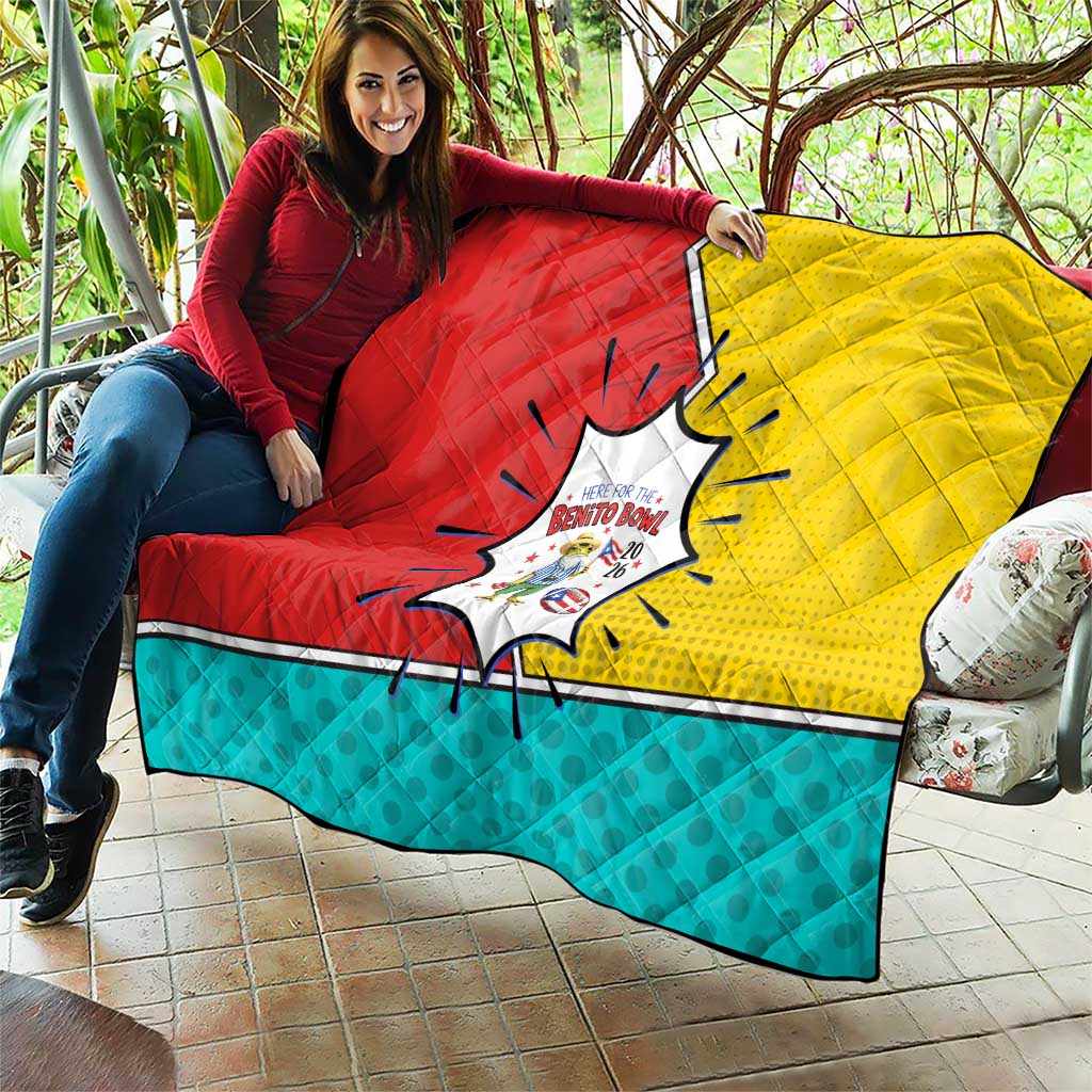 Benito Bowl Puerto Rican Frog Quilt Playful Pop‑Culture Game Day