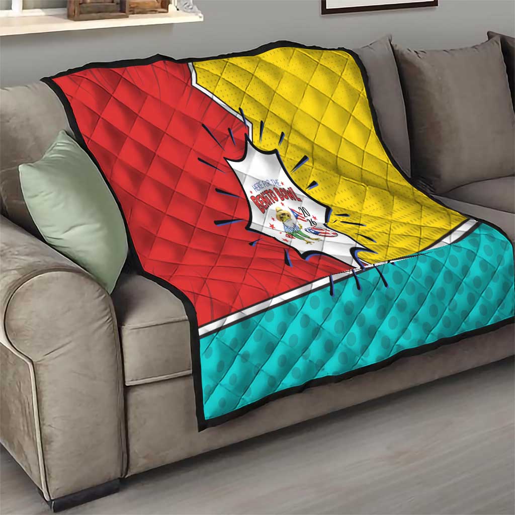 Benito Bowl Puerto Rican Frog Quilt Playful Pop‑Culture Game Day