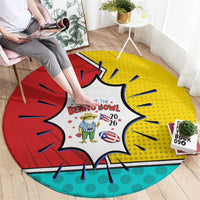 Benito Bowl Puerto Rican Frog Round Carpet Playful Pop‑Culture Game Day