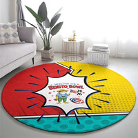 Benito Bowl Puerto Rican Frog Round Carpet Playful Pop‑Culture Game Day