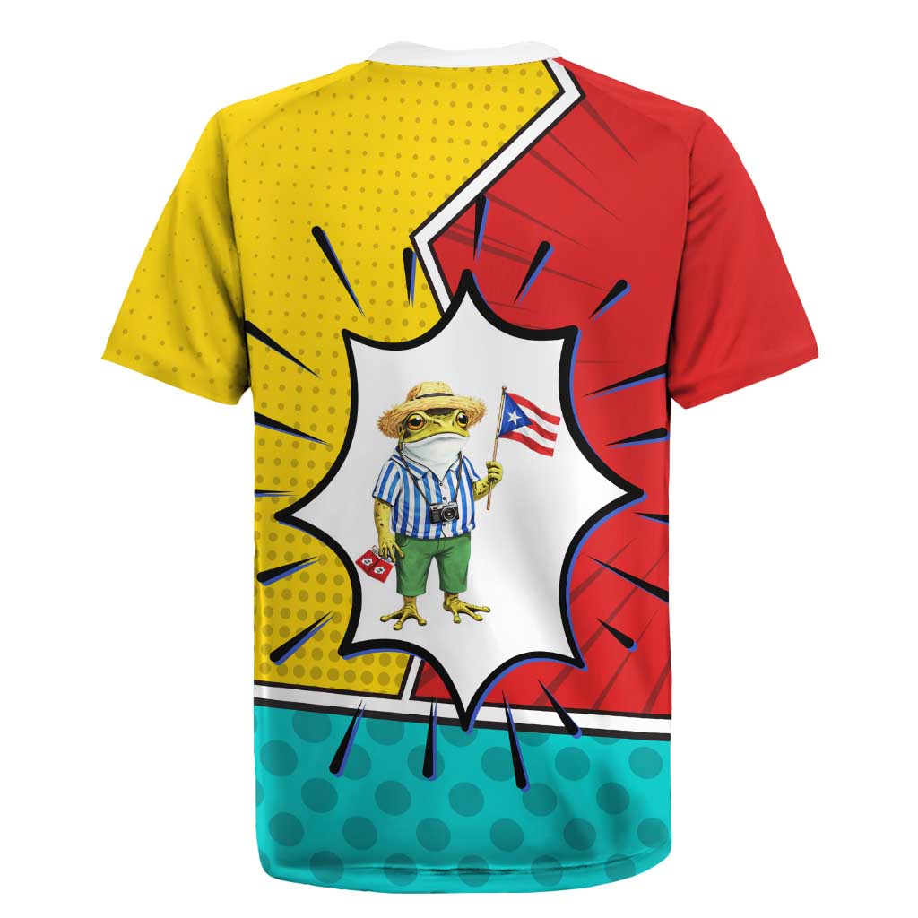 Benito Bowl Puerto Rican Frog Rugby Jersey Playful Pop‑Culture Game Day
