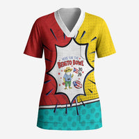 Benito Bowl Puerto Rican Frog Scrub Top Playful Pop‑Culture Game Day