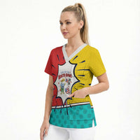 Benito Bowl Puerto Rican Frog Scrub Top Playful Pop‑Culture Game Day