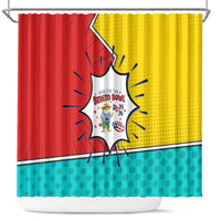 Benito Bowl Puerto Rican Frog Shower Curtain Playful Pop‑Culture Game Day