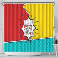 Benito Bowl Puerto Rican Frog Shower Curtain Playful Pop‑Culture Game Day
