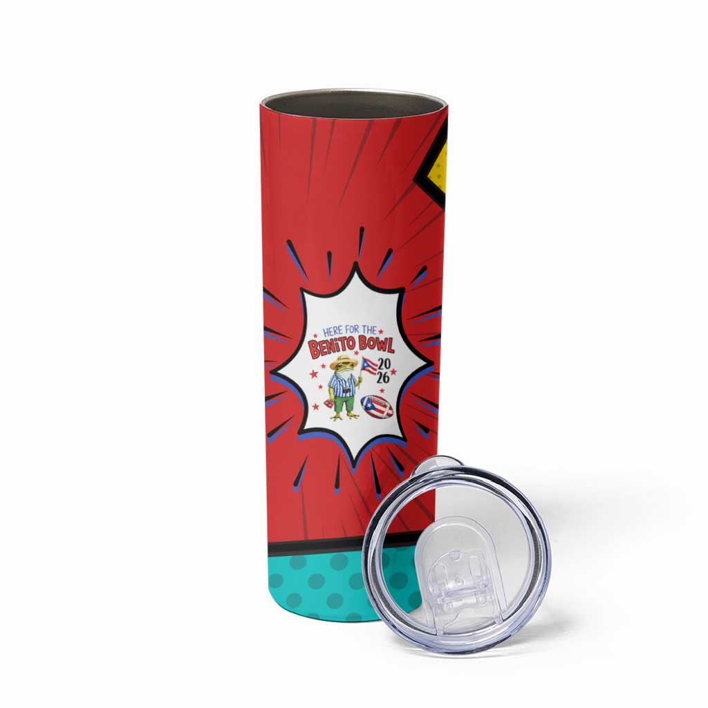 Benito Bowl Puerto Rican Frog Skinny Tumbler Playful Pop‑Culture Game Day