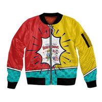 Benito Bowl Puerto Rican Frog Sleeve Zip Bomber Jacket Playful Pop‑Culture Game Day