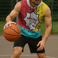 Benito Bowl Puerto Rican Frog Sleeveless Hoodie Playful Pop‑Culture Game Day