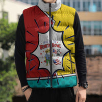 Benito Bowl Puerto Rican Frog Sleeveless Puffer Jacket Playful Pop‑Culture Game Day