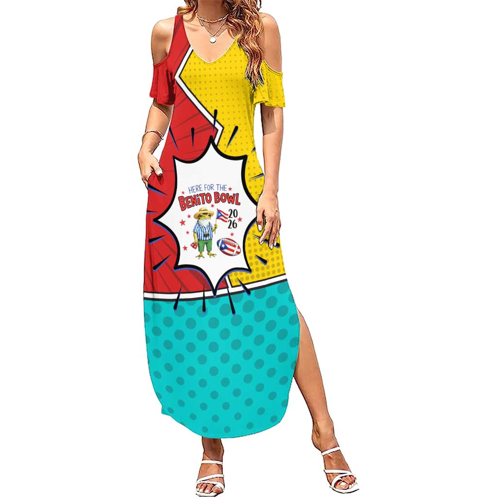 Benito Bowl Puerto Rican Frog Summer Maxi Dress Playful Pop‑Culture Game Day