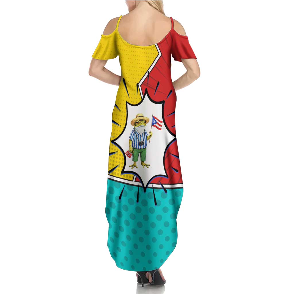 Benito Bowl Puerto Rican Frog Summer Maxi Dress Playful Pop‑Culture Game Day