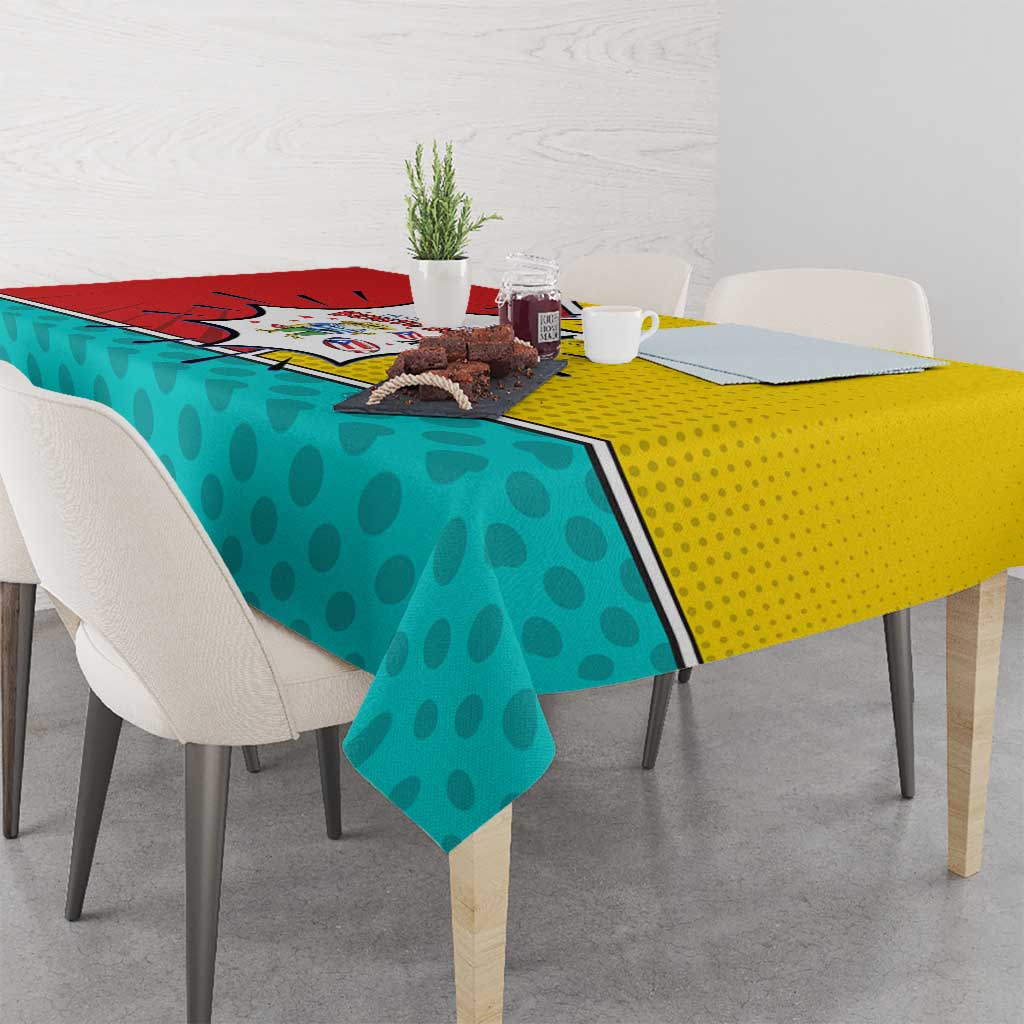 Benito Bowl Puerto Rican Frog Tablecloth Playful Pop‑Culture Game Day
