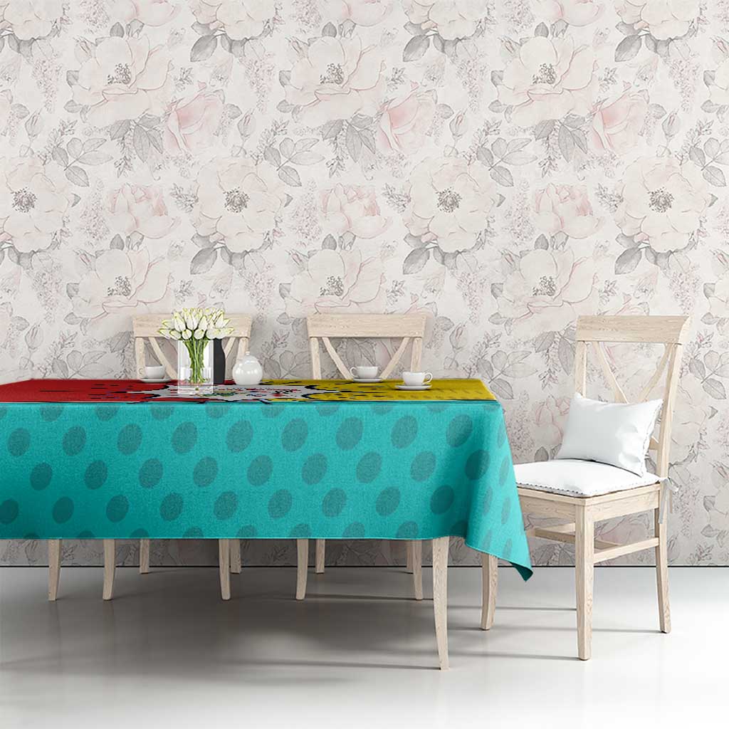 Benito Bowl Puerto Rican Frog Tablecloth Playful Pop‑Culture Game Day