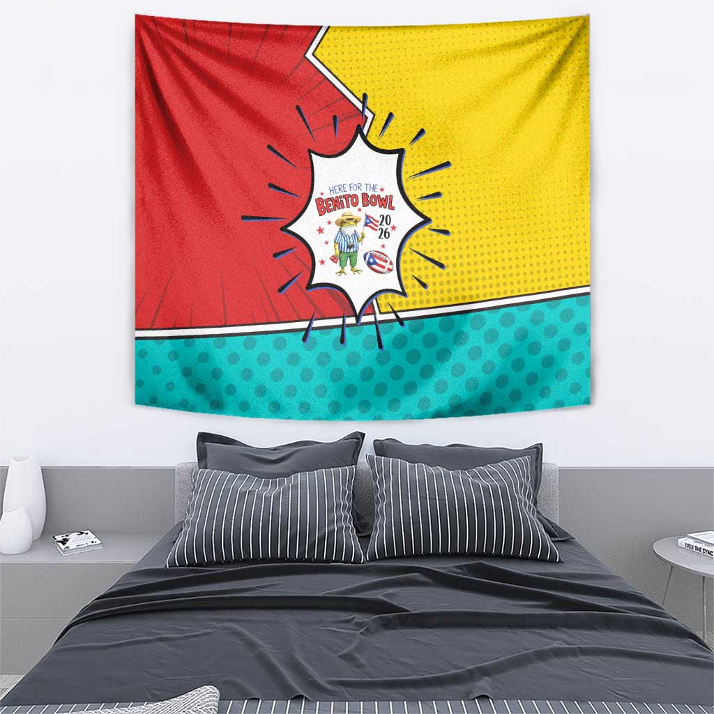 Benito Bowl Puerto Rican Frog Tapestry Playful Pop‑Culture Game Day